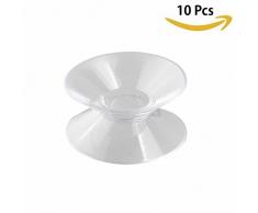 KAIBSEN® [10/20/30/50/100 Pcs] Crédulo Almohadillas Para Vidrio - Doble Cara Succión Tazas,Transparente Plástico Vidrio Mesa Espaciadores superiores (Diámetro: 2cm 3cm 3.5cm)