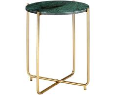 Felis Lifestyle 2300102 -Timpa Mesa Auxiliar de mármol 44,5 x 44,5 x 54 cm, mármol, Verde, 44.5x44.5x54 cm
