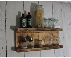 dekorie67 - Especiero Madera Maciza Vintage Especias Soporte Estantería de Cocina Especias Tarjeta Baño, vetado