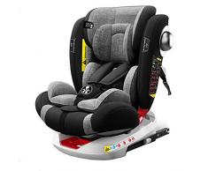 Babify Onboard Silla de Coche Giratoria 360º – Grupos 0/1/2/3 - Reclinable - Contramarcha hasta grupo 1, Color Grey
