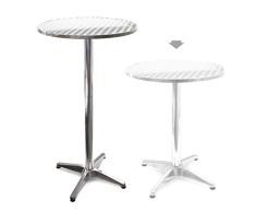 Mesa de bar Bistro Aluminio Altura regulable 70-110 cm Ø 60 cm Ideal exterior Terraza Hostelería