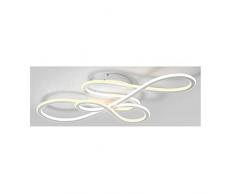 ZYY Candelabro de techo de LED Lámpara de iluminación moderna, no regulable, para sala de estar, 2 iluminaciones laterales, montaje empotrable, metal, acrílico, accesorio de pantalla, 110 cm para coci
