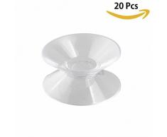 KAIBSEN® [10/20/30/50/100 Pcs] Crédulo Almohadillas Para Vidrio - Doble Cara Succión Tazas,Transparente Plástico Vidrio Mesa Espaciadores superiores (Diámetro: 2cm 3cm 3.5cm)