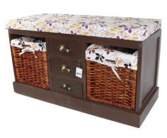 Geko N0135 Taiga - Banco con cajones (80 x 34 x 45 cm, madera)