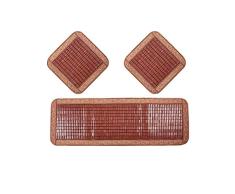 Ecloud Shop - Juego de alfombrillas de bambú para asientos de coche, sofás y sillas de oficina