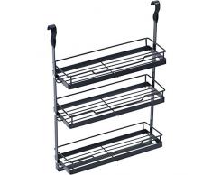 kingrack Estanterías para Especias,Organizador de Especias,estantería de Especias,Racks Especias,Especiero de Cocina,Soportes para Botes de Especias,Tres Pisos