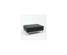 WHYNOTHOME WH206.BFL120SNE Banco Flor, similpiel Negra, 43 X 120 X 60 cm