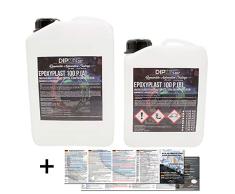 3 kg de resina epoxi, 2K, EpoxyPlast 100P, para madera, transparente, laminada, resina de moldeo epoxy para mesa de fibra de vidrio reforzada, terraza, acuario, construcción, estable a los rayos UV