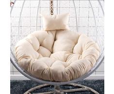Colgante Hamaca con Forma de Huevo Cojín for Silla Columpio Grueso Asiento Cojín con Almohada Cojín Redondo for Silla Mecedora for Patio Sin diámetro de Silla 105 cm (41 Pulgadas) (Color : G)