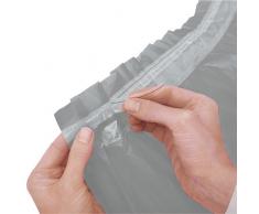 Unique Party- Falda de mesa de plástico, Color plata, 420 cm (50063)