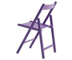 Aranaz Silla Plegable, Haya, Violeta, 43 x 47 x 79 cm