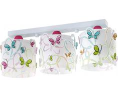 Dalber 62143 - Lámpara colgante, 3 luces, diseño mariposas