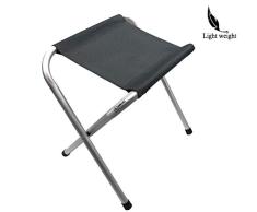 Homecall - Taburete de camping plegable de aluminio (gris)