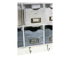 CAL FUSTER - Mueble cajonera de madera con colgadores estilo vintage. Medidas totales: 52x58x13 cm.