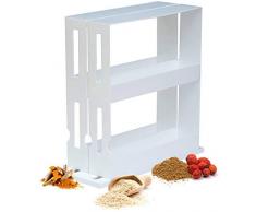 T.R.I. International – Especiero – extraíble, – Especiero Giratorio (para la Cocina Armario, Color Blanco