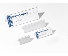 Durable 803319 - Soporte de mesa para etiquetas identificativas (acrílico, 61/122 x 150 mm) transparente