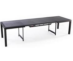 Keter - Mesa de comedor exterior Symphony con 3 extensiones, Color grafito