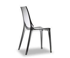 Scab Vanity - Silla de plástico, color gris y transparente