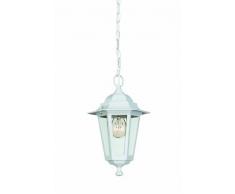 Massive Peking - Lámpara colgante flexible, iluminación exterior, corriente alterna, E27, 60 W, IP44, aluminio y vidrio, color blanco