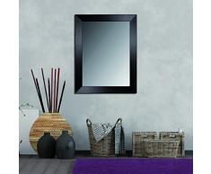 Lienzos Levante Espejo de Pared para Vestidor, Cabecero o Aparador, Madera, Wengué, 157 x 57 cm