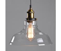 E27 de vidrio ámbar de la lámpara de techo de montaje de sombra retro del pendiente de la luz de la lámpara