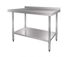 Vogue de Acero Inoxidable de la Preparación de la Mesa de la Cocina Restaurante Comercial, 900x600x700mm, Gris, 1
