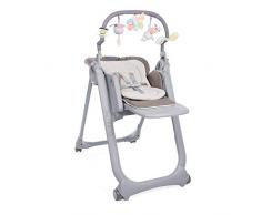 Chicco Polly Magic Relax Trona y hamaca evolutiva con barra de juegos, plegable y compacta, con 4 ruedas y freno, de 0 a 3 años, color marrón beige (Cocoa)
