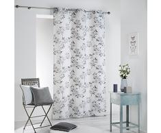 COTON DINTERIEUR Algodón de interior Ashley cortina con ojales, algodón, gris, 140 x 240 cm