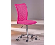 Inter Link Color A21 Silla niños Funda giratoria de Metal Mesh Rosa 43 x 88-98 x 56 cm, 43/88 / 56 cm