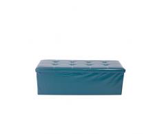 rebecca mobili Puff Asiento Reposapiés Organizador Puf almacenaje Dormitorio 38 x 110 x 38 cm (Cod. RE4912)