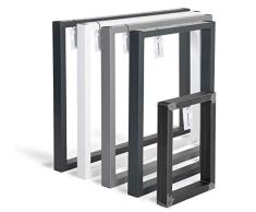 HOLZBRINK Patas de Mesa perfiles de acero 60x30 mm, forma de marco 100x72 cm, Acero pulido y lacado, 1 Pieza, HLT-01-D-HH-0000