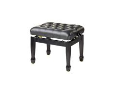  – Banqueta de piano Concert Stagg PB85 negro barnizado PELOTTE piel negro