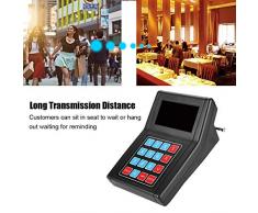 Bewinner Sistema de Colas de Llamadas con Buscapersonas Inalámbricos Buscapersonas de Restaurantes Zumbadores para Huésped 30 Receptores 1 Mesa de Espera de Restaurante de Transmisor(EU pulg)