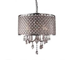 SAILUN Lámpara colgante de cristal Pantalla Araña Lámpara de techo Lámpara colgante Lámpara colgante Pantalla colgante 4 x E14 (No incluye bombilla)
