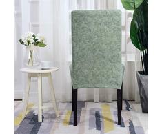 HONGBI Fundas de Silla de Comedor Elásticas y Modernas, Extraíbles y Lavables, Fundas de Licra para sillas Altas Fundas Protectoras para sillas Pino Verde Talla única