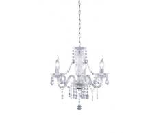 Reality R11073000 Leuchten - Lámpara con 3 luces, bombillas excluidas, E14, 40 W, 230 V, A++, E, IP20, alto 150 cm, diámetro 40 cm, acrílico, transparente claro