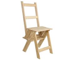 Aranaz 11001- Silla Escalera Madera de Pino, 39 x 53 x 91 cm