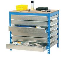 Banco de Trabajo con seis cajones 'BT-5 1200 azul', 840x1200x750 mm, Simonrack