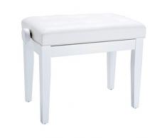 Roland Banco De Piano En Blanco Satinado Con Asiento De Vinilo - Rpb-300Wh