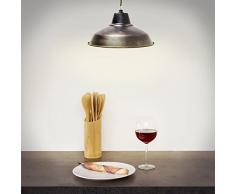 Relaxdays 10018907 - Lámpara colgante, estilo industrial, zócalo E27, cable 96 cm largo, ajustable