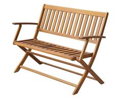 Festnight Diseño Plegable Banco de Jardín de Madera Maciza de Acacia para Exteriores o Interiores, 157 x 45 x 82,5 cm