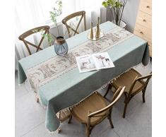 Pahajim Elegantes Impresos Mantel Lino con Estilo ChinoMantel Antimanchas Rectangular Mantel Decorativo para Reuniones Familiares(Cuadrado,140x140cm)