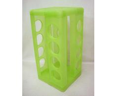 SOPORTE GIRATORIO PLASTICO PARA 16 BOTES ESPECIEROS ESPECIES ESPECIAS VERDE (LEER ANTES LAS MEDIDAS PARA LOS BOTES)