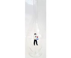 Oberstdorfer - Botella Decorativa de Cristal con Figura, Botella de Cristal con Camarero de Colores, Jarra, decoración de Mesa, Altura Aprox. 30 cm. Capacidad: 0,5 litros.