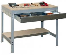 Banco de Trabajo BT-3 1500 gris/madera cajón metálico, 840x1500x750, Simonrack