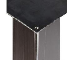 HOLZBRINK Pata de la Mesa de Acero, Perfil Cuadrado 80x80 mm, Altura: 100 cm, Acero Pulido y Lacado, 1 Piezas, HLT-14A-J-100-0000