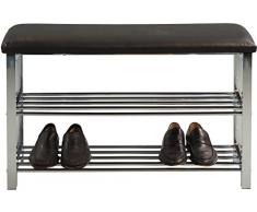 HomeTrends4You 799936 ropa para banco, 80 x 50 x 30 cm, cromado