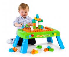Molto 14480 - Mesa con bloques, 20 piezas, color azul y verde