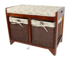 Geko Banco de almacenamiento de madera de Cambourne 58 x 34 x 45 cm