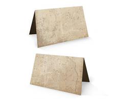 50 Tarjetas de mesa en blanco vintage antiguo Papel para Incluso de escribir, como decoración festiva mesa para fija y celebran